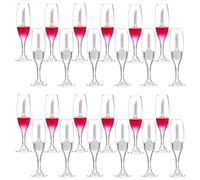 ABOOFAN 24 Pezzi Contenitori per Lucidalabbra Forma Bicchiere di Vino in Plastica, Ricaricabili a Tenuta Stagna per DIY e Business Lucidalabbra