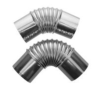 ABOOFAN 2pezzi Tubo in Acciaio Inossidabile Per Da Campeggio Gomito e Gradi Prolunga Tubo Per Scarico Fumi Accessori Per Da Campeggio