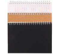 ABOOFAN 3 pezzi Notebook per Contabilità Personale e Familiare Taccuino Portatile per Finanza con Pagine Variopinte Copertine PP Nero e Kraft Pratico e Leggero per Appunti e Registro