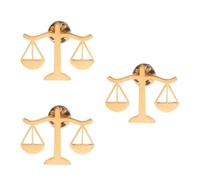 ABOOFAN 3 Pezzi Spilla da Giustizia in Lega Oro per Colletto, Design Retrò | Avvocati e Magistrati, Meccanismo Sicuro, Previene Cadute Accidentali, per Forum Legali e Celebrazioni