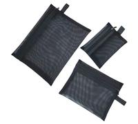 ABOOFAN 3 pezzi Trucco da Viaggio in Rete con Zip Organizer Portatrucchi Donna Compatti e Leggeri per Viaggi Bagno e Ufficio per Cosmetici e Accessori Design Trasparente Moda