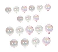 ABOOFAN 3 Set Palline Decorative Per Torte E Topper Palline Cake Diy Per Compleanni Matrimoni E Feste Colori Trasparente Bianco E Rosa Decorazioni Soffici Per Cupcake 18 Pezzi*3