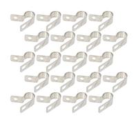 ABOOFAN 30 Pezzi Clip per Cavi R Tipo in Alluminio Argento Trattamento Anodizzato, Resistente alla Corrosione, Installazione Rapida per Gestione Cavi e Scenari di Integrazione Debole