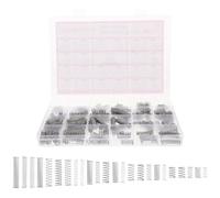 ABOOFAN 300 Pezzi Kit Assortimento a Compressione in Acciaio Inox 23 Misure | Estremità Piatte, Compatibilità Penne a Sfera e Assemblaggi, Uso per Riparazioni Fai