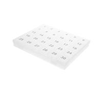 ABOOFAN 30griglie Porta Pillole Mensile Scomparti Per Medicinali Giornalieri Organizzatore Portatile in Materiale Pp Trasparente Per Viaggio e Uso Quotidiano