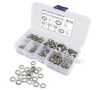 ABOOFAN 350 pezzi Kit Rondelle Molla in Acciaio Inossidabile Assortimento Rondelle Antisvitamento Metalliche per Superficie Liscia e Alta Resistenza Confezione con Scatola Plastica per