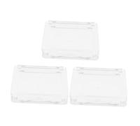 ABOOFAN 3pezzi Scatola Vuota Quadrata Trasparente Pallette per Polvere di Fard Organizer Make-up Tavolozza Scatola Mix Pallet Organizer per Cosmetici