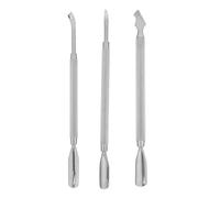 ABOOFAN 3pezzi Spingi Cuticole in Acciaio Inossidabile Tagliaunghie Per Cuticole Doppia Estremità Raschietto Per Unghie Strumenti Per Manicure e Pedicure