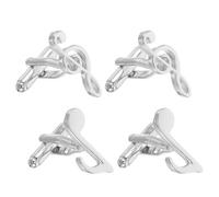 ABOOFAN 4 Pezzi Accessori da Polso e Superficie Antigraffio Eleganti in Rame con Finitura Argento Liscia Aggiungono un Dettaglio Artistico Sofisticato per Abbigliamento Formale e Casual