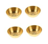 ABOOFAN 4 Pezzi Ciotola D'oro Per Offerte Piatti Condimento Rotondi Ciotola Decorativa Buddha Tealight Ottone