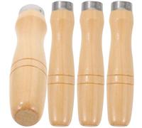ABOOFAN 4 Pezzi Manico in Legno per Lima Triangolare e Lima Piatta, Robusto | Impugnatura Portatile, Presa Ergonomica e Controllo, Ricambio per Utensili da Taglio e Raspa