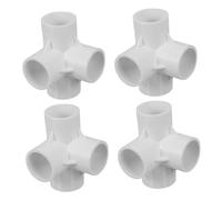 ABOOFAN 4 pezzi Raccordo PVC per Tubo Adattatori Quattro Vie per Strutture e Giardinaggio Resistente Durata per Progetti e Irrigazione