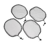 ABOOFAN 4 Pezzi Rete Elastica per Coda di Cavallo Nero, Cappello per Parrucche Traspirante in Nylon e Pizzo, Accessorio fare Treccia e Chignon per Occasione Formale