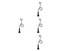 ABOOFAN 4 Pezzi Supporto Flessibile per Cavo Ferro da Stiro Morsetto | Organizzatore Guida Anti-scivolo, Ferro e Plastica, per Tavola da Stiro, Camera e Balcone