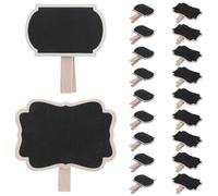 ABOOFAN 40 Pezzi Mini Lavagna con Clip in Legno, Etichette Segnaposto
