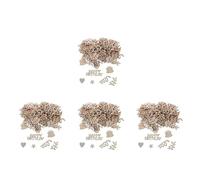ABOOFAN 400 Pezzi Confetti Compleanno in Legno Beige per Torte e Tavoli | Finitura Naturale Originale, Forme Lisce Moderne, per Sfondi Fotografici e Supporti Torta