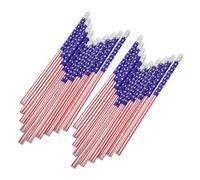 ABOOFAN 48 Matite di Legno con Gomme a Tema Bandiera Americana Matite per Festival e Giorno Dell’Indipendenza per Scuola e Ufficio con Design a Stelle e Bandiere