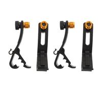 ABOOFAN 4pezzi Morsetto per Asta Batteria Metallico Clip per Microfono Nero Supporto Microfono per Batteria Acustica ed Elettrica Antiurto e Stabile
