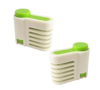 ABOOFAN 5 Paia Affettatrice per Dolci Regolabile a 5 Strati in Plastica Verde, Tagliapane e Tagliatorte Leggero per Fette Uniformi, per Toast e Torta in Cucina