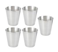 ABOOFAN 5 Pezzi Bicchierini da Liquore in Acciaio Inox 70ml per Campeggio