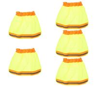 ABOOFAN 5 Pezzi Cappello Parasole per Casco di Sicurezza, Copricollo in Rete Mesh per Elmetto, Tessuto a Rete in Fibra Chimica, Giallo Fluorescente, Protezione Uv, per Lavori