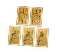 ABOOFAN 5 Pezzi Carte Amuleto Feng Shui Cinese Tradizionali per Casa e Auto Taisui Card Anno Serpente Protezione Fortuna e Ricchezza Piccole Carte Portafortuna per Decorazioni e Collezioni