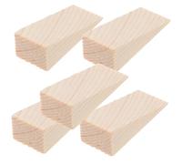 ABOOFAN 5 Pezzi Fermaporta in Legno Triangolare Cunei Antiscivolo Resistenti e Stabili Blocca Porte Pesanti per Casa e Ufficio Protezione Sicura per Animali Adatti Pavimenti in Legno