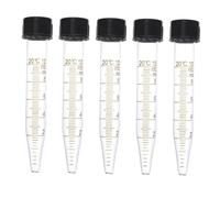 ABOOFAN 5 pezzi Provetta Centrifuga in Vetro con Tappo Vite da Conico Trasparente per Esperimenti Scientifici Alta Trasparenza e Resistenza Adatta Laboratori e Analisi Campioni