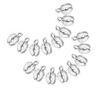 ABOOFAN 50 Pezzi Ciondolo Charm in Lega Argento Pendente Mini Piedini, Design Unico e Semplice, Finitura Raffinata per Collane e Progetti Scrapbooking