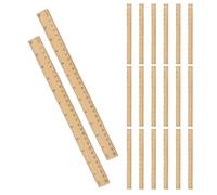 ABOOFAN 50 Pezzi Righello a Doppia Scala in Legno con Misure in Cm e Pollici, Resistente e Dritto, per Artigianato e Aula Scolastica