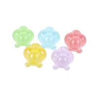 ABOOFAN 5pezzi Miniature Pumpkin Carriage Figurines Glow in The Dark Decorative Toys for Halloween Weddings And Parties Charming Tiny Decorations for Fairy Gardens And Dollhouses