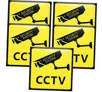 ABOOFAN 5Pezzi Videosorveglianza Privata Facile Applicazione su Superfici Lisce Alta Visibilità Adesivi per Sicurezza per con Cctv