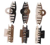 ABOOFAN 6 pezzi Fermagli per Capelli Opachi Antiscivolo Clip Articolate in Resina a Due Accessori Donna per Capelli Lunghi e Corti Spessi e Sottili Look Clean Girl Aesthetic