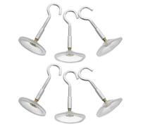 ABOOFAN 6 Pezzi Gancio a Ventosa Trasparente per Lampade Sospese, Ferro PVC | Adesione Sicura su Piastrelle e Superfici Lisce, Installazione Facile, per Cucine e Salotti