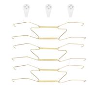 ABOOFAN 6 Pezzi Gancio Invisibile a Molla per Piatti da Parete da 8 Pollici | Plastica Oro, Supporto Forte e Multiplo, per Ceramiche Antiche e Cornici