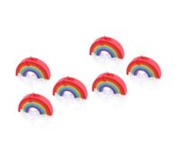 ABOOFAN 6 Pz spazzola per il corpo arcobaleno scrubber per la pelle scrubber da bagno accessori spugne fiore da bagno sospensibile palline da bagno arcobaleno modellazione pouf attrezzo