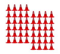 ABOOFAN 60 pezzi Miniature Traffic Road Cones per Simulazioni Stradali Giocattoli Educativi e Decorazioni per Miniature per Progetti Scolastici e Layout Sabbia