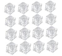 ABOOFAN 60pezzi Ghiaccio Finto Cubetti di Ghiaccio in Acrilico Trasparente Realistico Cubetti di Finti Riutilizzabili per Scenari di Fotografia Accessori di Scena per Vasi