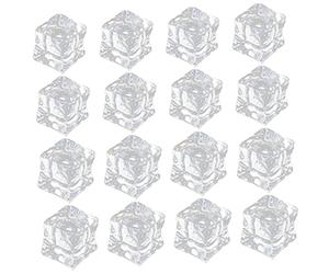 ABOOFAN 60pezzi Ghiaccio Finto Cubetti di Ghiaccio in Acrilico Trasparente Realistico Cubetti di Finti Riutilizzabili per Scenari di Fotografia Accessori di Scena per Vasi