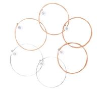 ABOOFAN 6pezzi Corde per Chitarra Folk in Rame Rosso Tensione Standard per Suono Chiaro e Potente Sostituzione per Chitarra Acustica con Risonanza Ricca e Confortevole