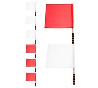 ABOOFAN 8 Bandiere per Arbitri di Calcio e Gare Atletiche Set Portatile 8 Pezzi Rosso e Bianco con Impugnatura Antiscivolo Bandiere Segnalazione per Giudici di Campo e Allenamento