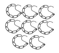 ABOOFAN 8 pezzi Grucce Metallo con Catena Regolabile Organizer Salvaspazio per Armadio Appendiabiti Multifunzione per Viaggio Colore Nero