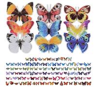 ABOOFAN Adesivi a Forma di Farfalla Autoadesivi per Scrapbooking 240 Pezzi Decorazioni Fai da Te per Diari e Planner Set Misto per Artigianato e Album Creativi
