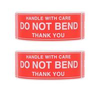 ABOOFAN Adesivi di Avvertenza Fragile per Spedizione Etichette Adesive Rosse Maneggiare con Cura e Non Piegare' Set da 2 Pezzi in Carta Resistente per Imballaggio e Trasporto