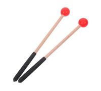 ABOOFAN Bacchette per Xilofono in Gomma 24 Cm Impugnatura in Legno Antiscivolo, Mazze per Percussioni Multiuso per Marimba, Tamburi a Lingua e Campane, Accessori Musicali e Adulti