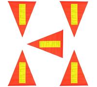 ABOOFAN Bandiera per Bicicletta Rossa Riflettente in Pvc, 5 Pezzi, Facile da Installare, Accessorio di Sicurezza per Bici e Anziani