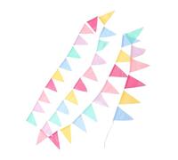 ABOOFAN Bandierina triangolare colorata colorato ghirlanda decorazione triangolo decorativo Palloncini riutilizzabili bandiera della stamina triangolare bandiera triangolare poliestere