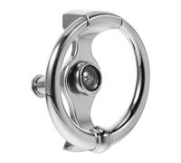 ABOOFAN Batacchio ad Anello per Porta in Lega di Zinco Argento | Design Minimalista Moderno ed Elegante, Sicurezza Antitruffa, Suono Chiaro, Protegge la Porta