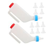 ABOOFAN Biberon Sospeso Rovesciato per Agnelli 500ml Bianco Riutilizzabile | 17 Oz, Adattabile a Tettarelle, Uso Quotidiano Sicuro, Antiodore