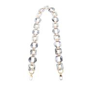 ABOOFAN Borsa a tracolla in resina bianca, con manico a catena e maniglia superiore per borsa a tracolla, Tracolla per Borsa in Resina, per borsetta Fai Te, Pochette, Lunghezza 80 cm